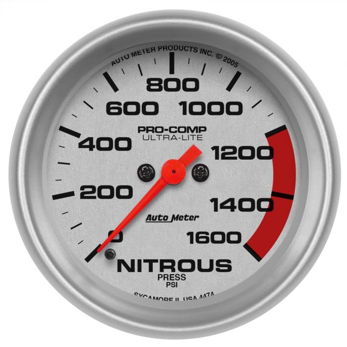AutoMeter - AutoMeter Ultra-Lite Electric Nitrous Pressure Gauge 4474