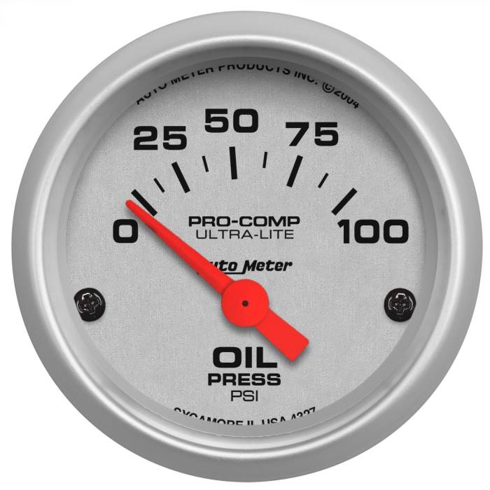 AutoMeter - AutoMeter Ultra-Lite Electric Oil Pressure Gauge 4327