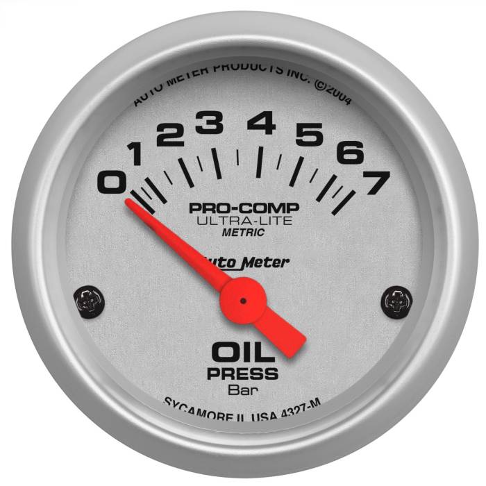 AutoMeter - AutoMeter Ultra-Lite Electric Oil Pressure Gauge 4327-M