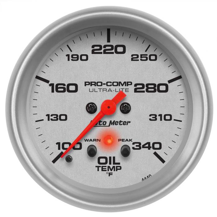 AutoMeter - AutoMeter Ultra-Lite Electric Oil Temperature Gauge 4440