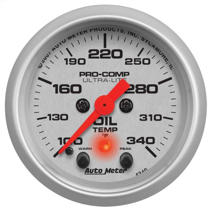 AutoMeter - AutoMeter Ultra-Lite Electric Oil Temperature Gauge 4340