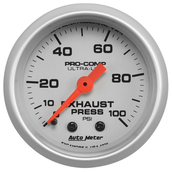AutoMeter - AutoMeter Ultra-Lite Mechanical Exhaust Pressure Gauge 4326