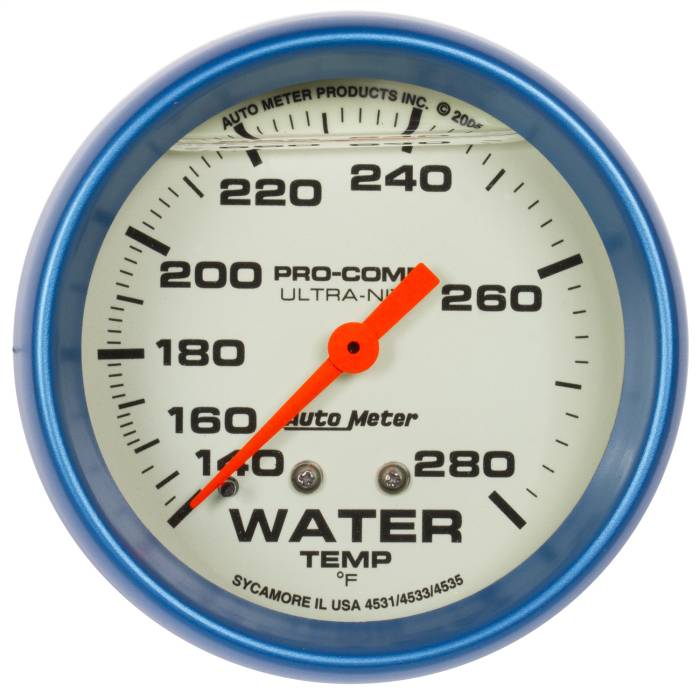 AutoMeter - AutoMeter Ultra-Nite Water Temperature Gauge 4235