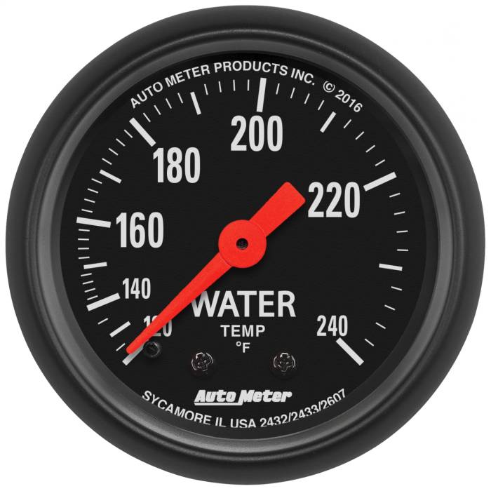 AutoMeter - AutoMeter Z-Series Mechanical Water Temperature Gauge 2607