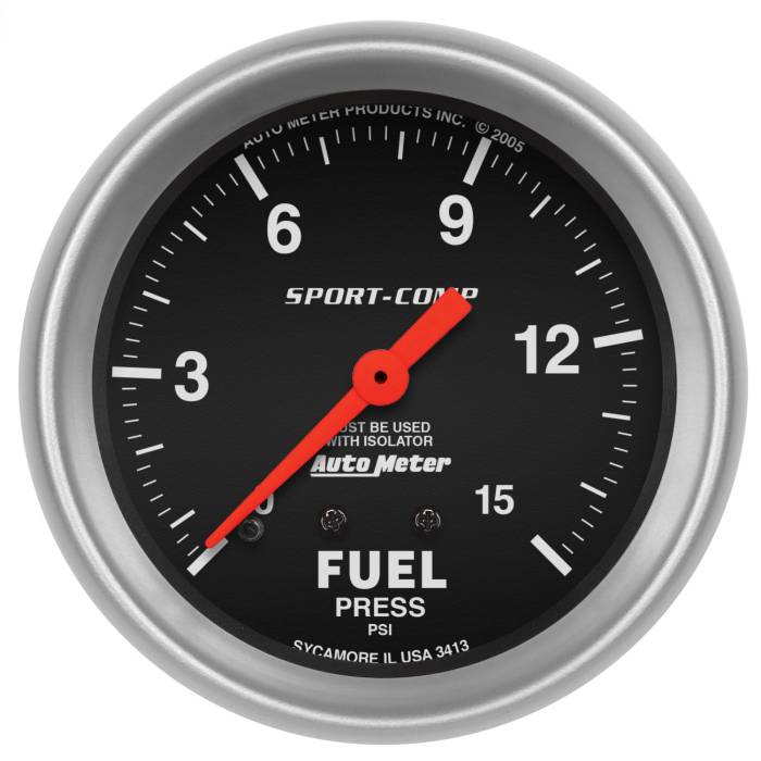 AutoMeter - AutoMeter Sport-Comp Mechanical Fuel Pressure Gauge 3413
