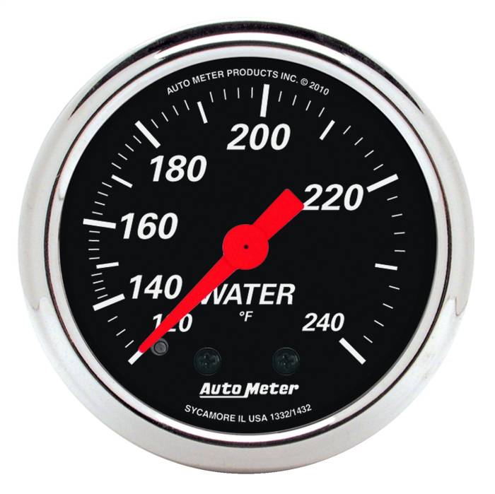 AutoMeter - AutoMeter Designer Black Mechanical Water Temperature Gauge 1432