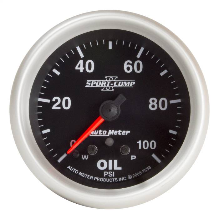 AutoMeter - AutoMeter Sport-Comp II Electric Oil Pressure Gauge 7653