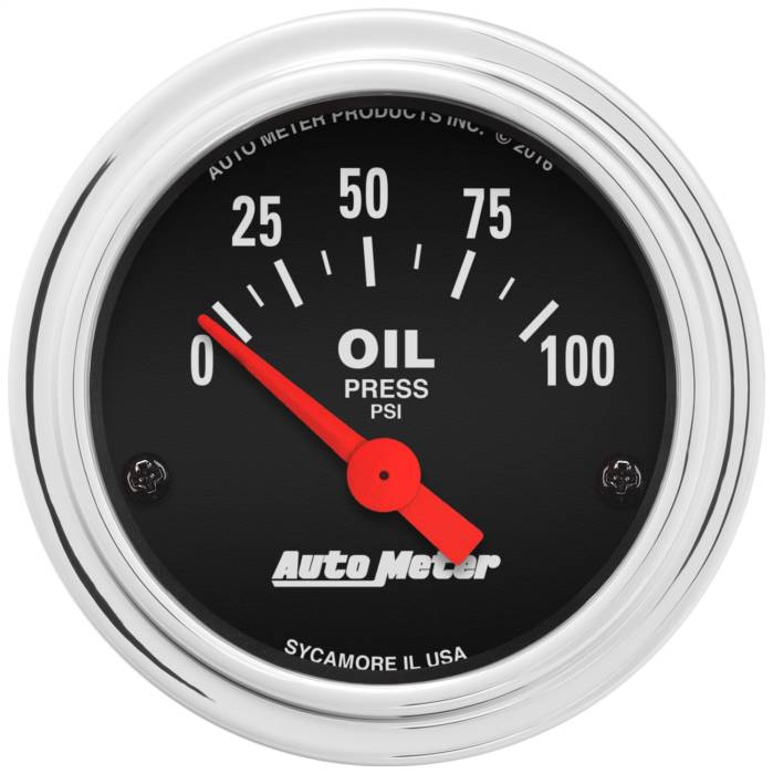 AutoMeter - AutoMeter Traditional Chrome Electric Oil Pressure Gauge 2522