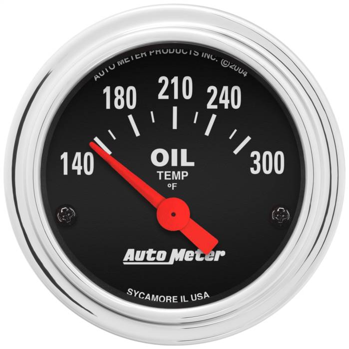 AutoMeter - AutoMeter Traditional Chrome Electric Oil Temperature Gauge 2543
