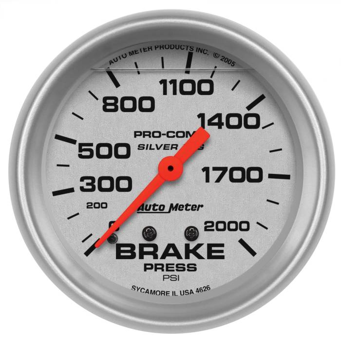 AutoMeter - AutoMeter Ultra-Lite Mechanical Brake Pressure Gauge 4626
