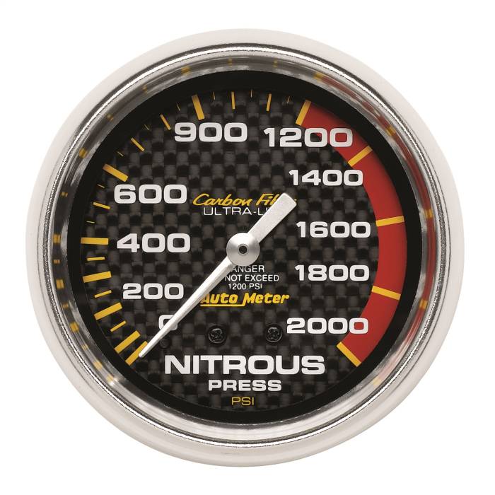 AutoMeter - AutoMeter Carbon Fiber Mechanical Nitrous Pressure Gauge 4828