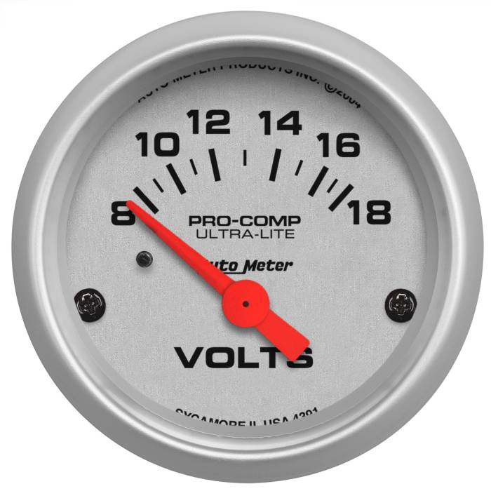 AutoMeter - AutoMeter Ultra-Lite Electric Voltmeter Gauge 4391