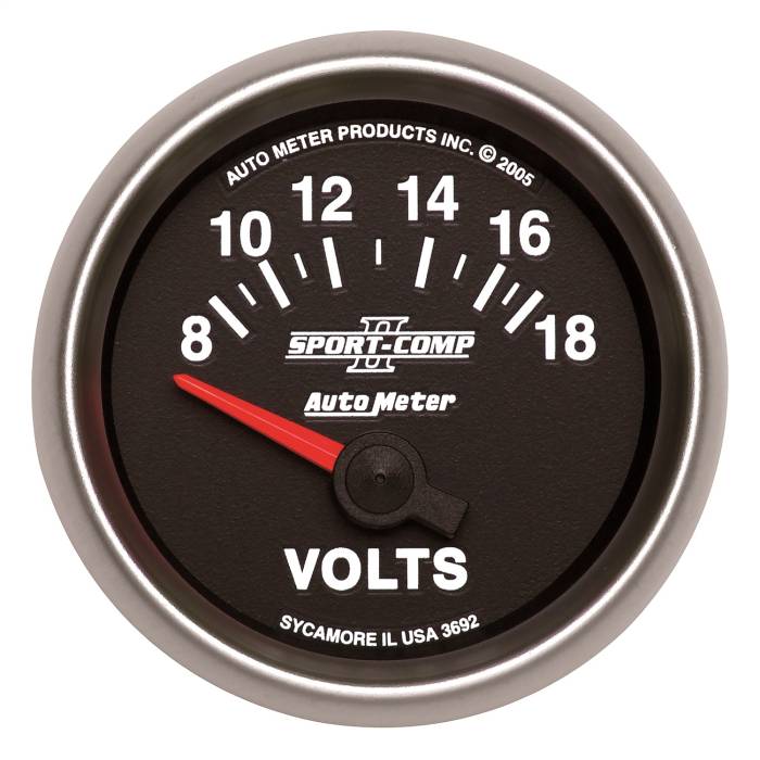 AutoMeter - AutoMeter Sport-Comp II Electric Voltmeter Gauge 3692