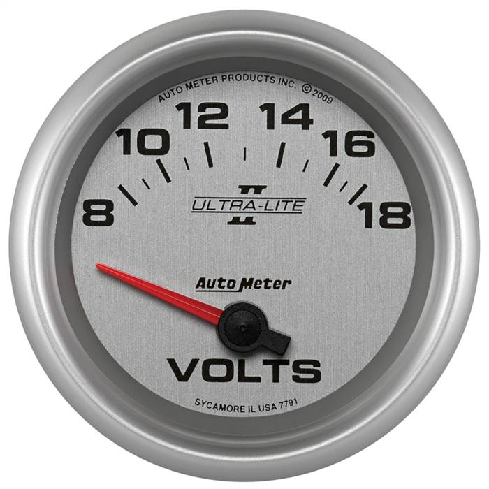 AutoMeter - AutoMeter Ultra-Lite II Electric Voltmeter Gauge 7791
