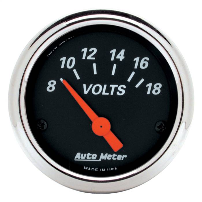 AutoMeter - AutoMeter Designer Black Voltmeter Gauge 1483