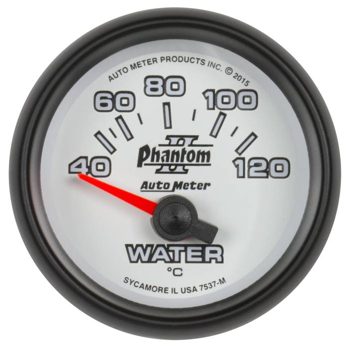 AutoMeter - AutoMeter Phantom II Electric Water Temperature Gauge 7537-M