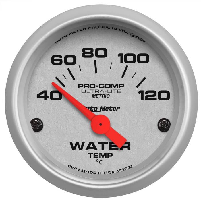 AutoMeter - AutoMeter Ultra-Lite Electric Water Temperature Gauge 4337-M