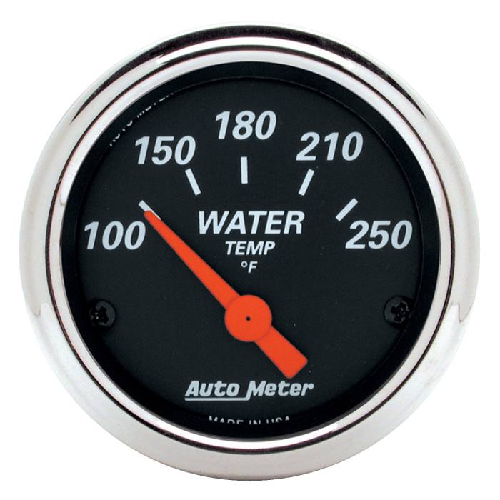 AutoMeter - AutoMeter Designer Black Water Temperature Gauge 1436