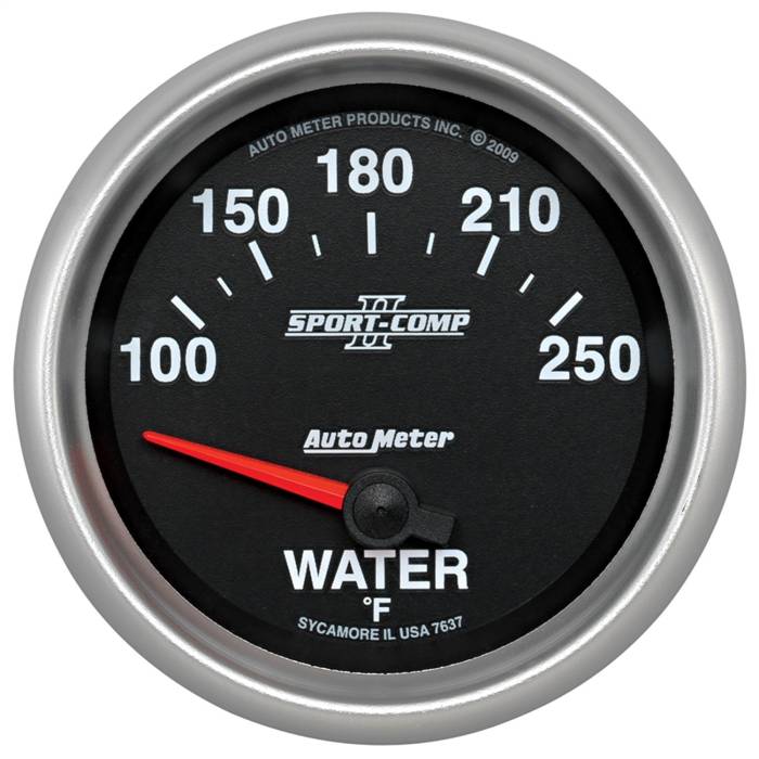 AutoMeter - AutoMeter Sport-Comp II Electric Water Temperature Gauge 7637