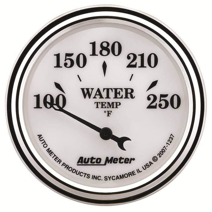 AutoMeter - AutoMeter Old Tyme White II Water Temperature Gauge 1237