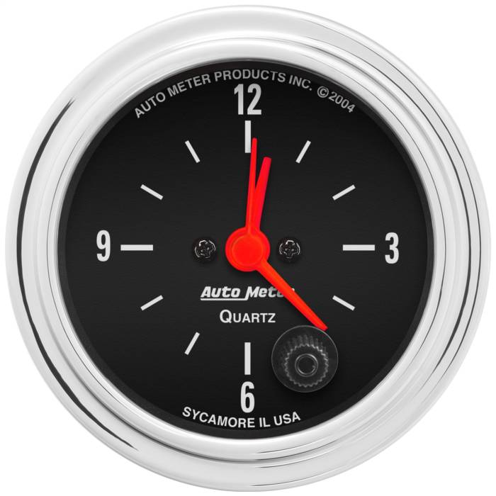 AutoMeter - AutoMeter Traditional Chrome Clock 2585