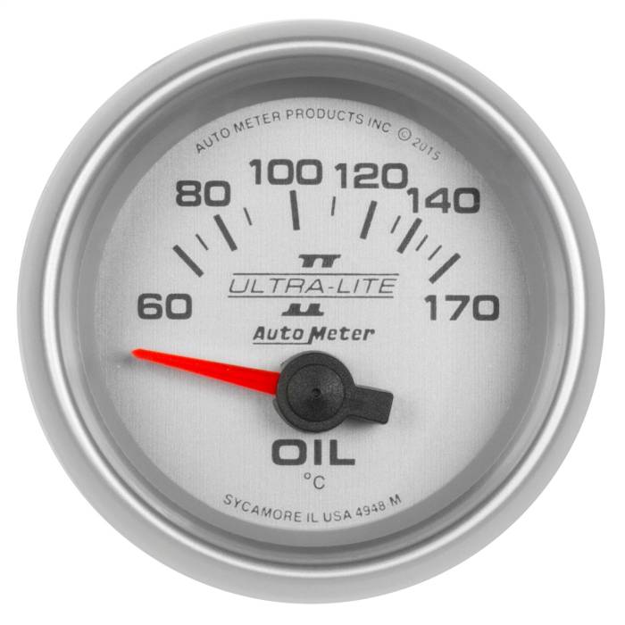 AutoMeter - AutoMeter Ultra-Lite II Electric Oil Temperature Gauge 4948-M