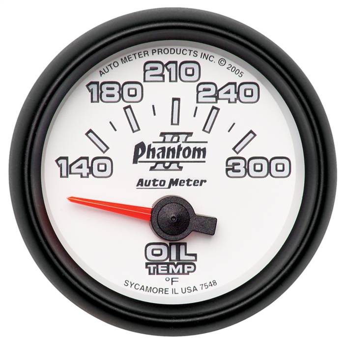 AutoMeter - AutoMeter Phantom II Electric Oil Temperature Gauge 7548