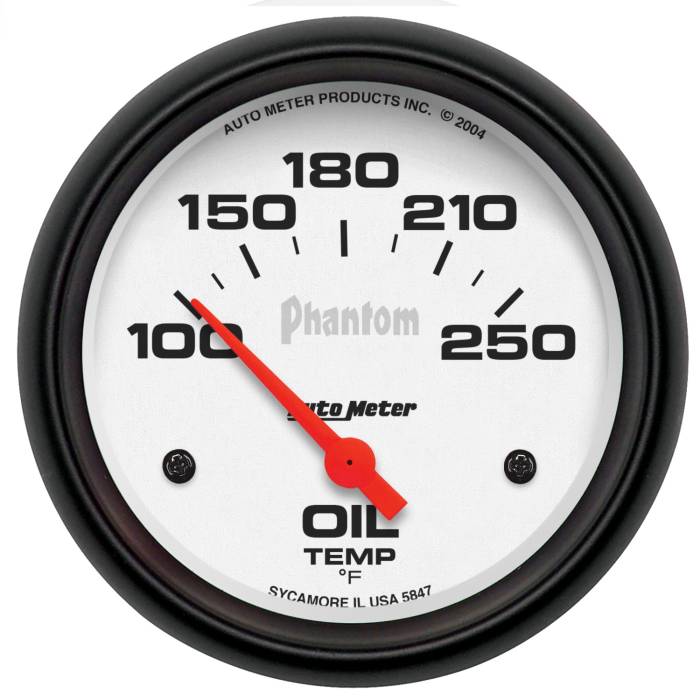 AutoMeter - AutoMeter Phantom Electric Oil Temperature Gauge 5847