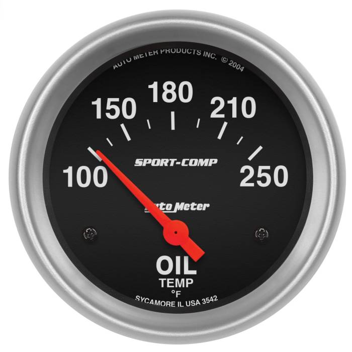 AutoMeter - AutoMeter Sport-Comp Electric Oil Temperature Gauge 3542