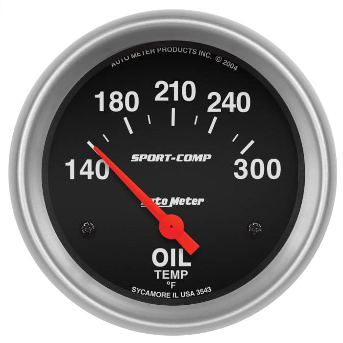 AutoMeter - AutoMeter Sport-Comp Electric Oil Temperature Gauge 3543