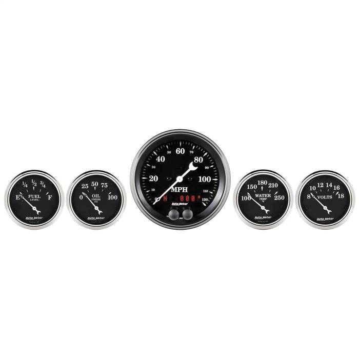 AutoMeter - AutoMeter Old Tyme Black GPS Speedometer 1750