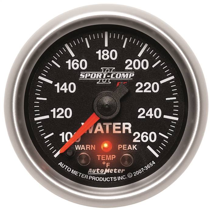 AutoMeter - AutoMeter Sport-Comp II Electric Water Temperature Gauge 3654