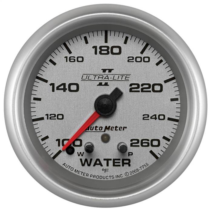 AutoMeter - AutoMeter Ultra-Lite II Electric Water Temperature Gauge 7755