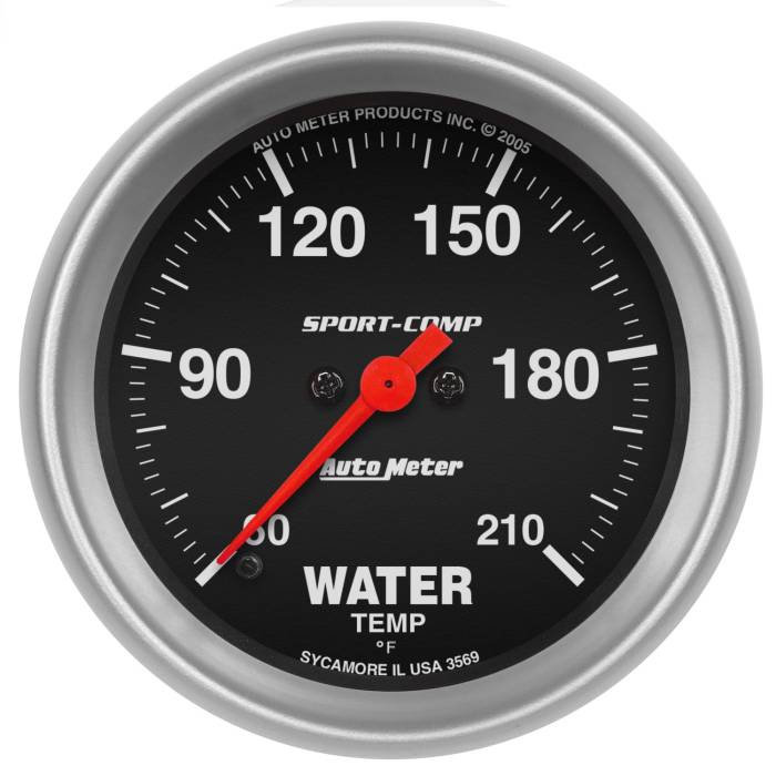 AutoMeter - AutoMeter Sport-Comp Electric Low Temperature Water Gauge 3569