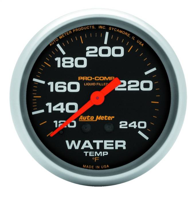 AutoMeter - AutoMeter Pro-Comp Liquid-Filled Mechanical Water Temperature Gauge 5433