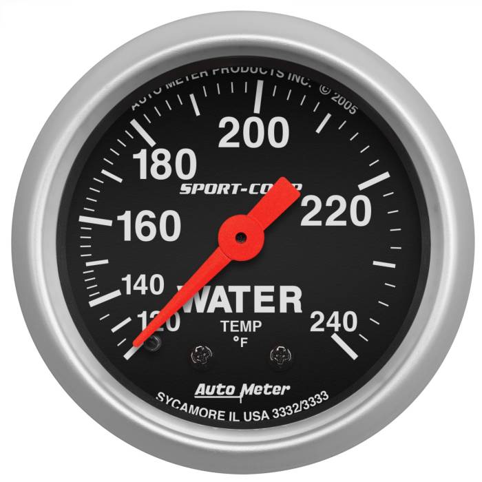 AutoMeter - AutoMeter Sport-Comp Mechanical Water Temperature Gauge 3333