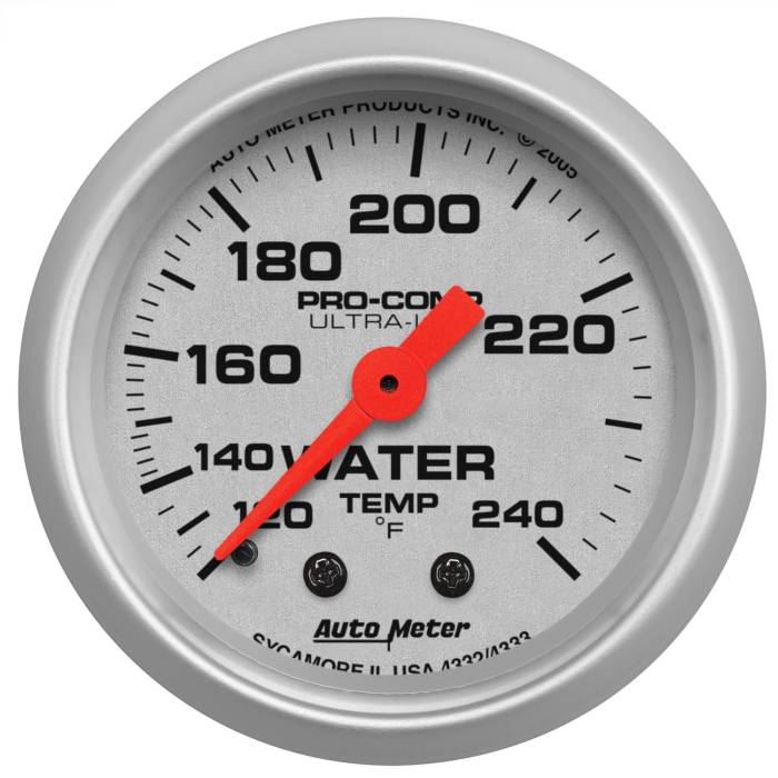 AutoMeter - AutoMeter Ultra-Lite Mechanical Water Temperature Gauge 4333