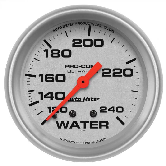 AutoMeter - AutoMeter Ultra-Lite Mechanical Water Temperature Gauge 4433