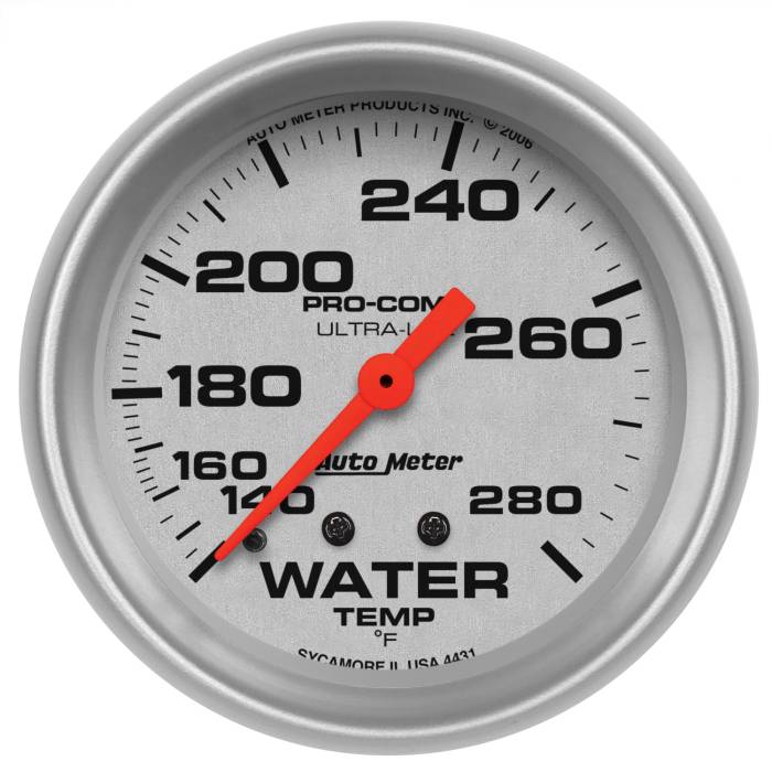 AutoMeter - AutoMeter Ultra-Lite Mechanical Water Temperature Gauge 4431