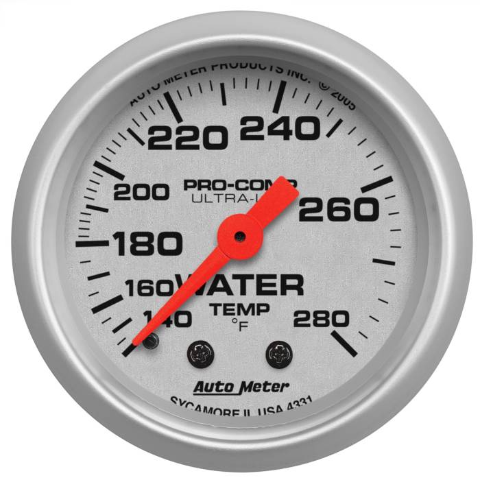 AutoMeter - AutoMeter Ultra-Lite Mechanical Water Temperature Gauge 4331