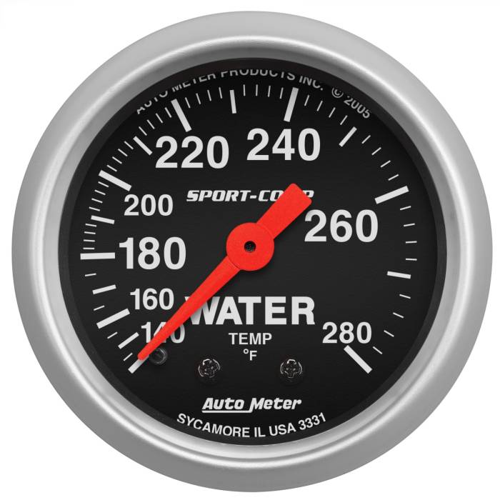 AutoMeter - AutoMeter Sport-Comp Mechanical Water Temperature Gauge 3331