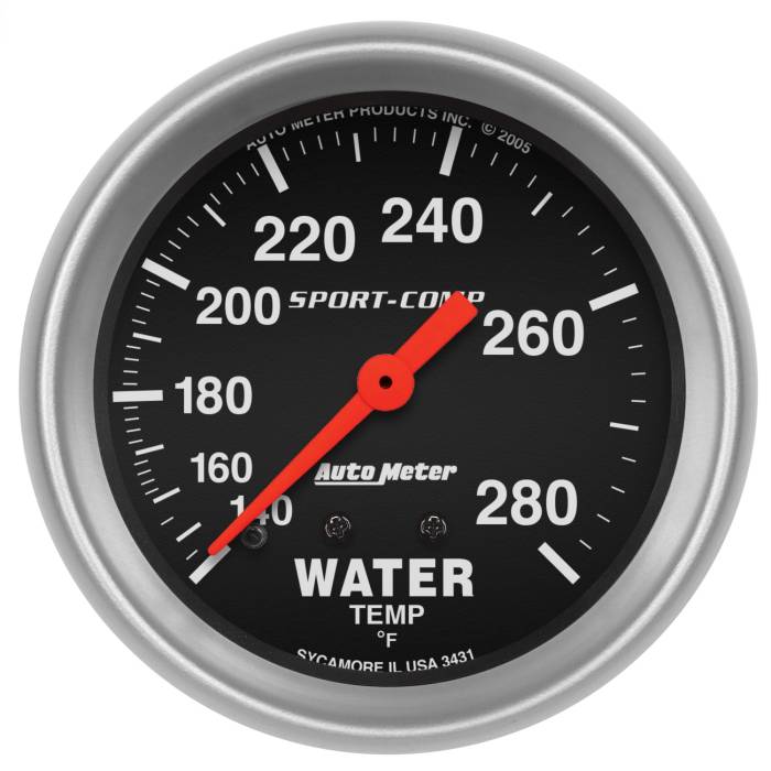 AutoMeter - AutoMeter Sport-Comp Mechanical Water Temperature Gauge 3431
