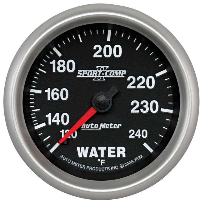 AutoMeter - AutoMeter Sport-Comp II Mechanical Water Temperature Gauge 7632