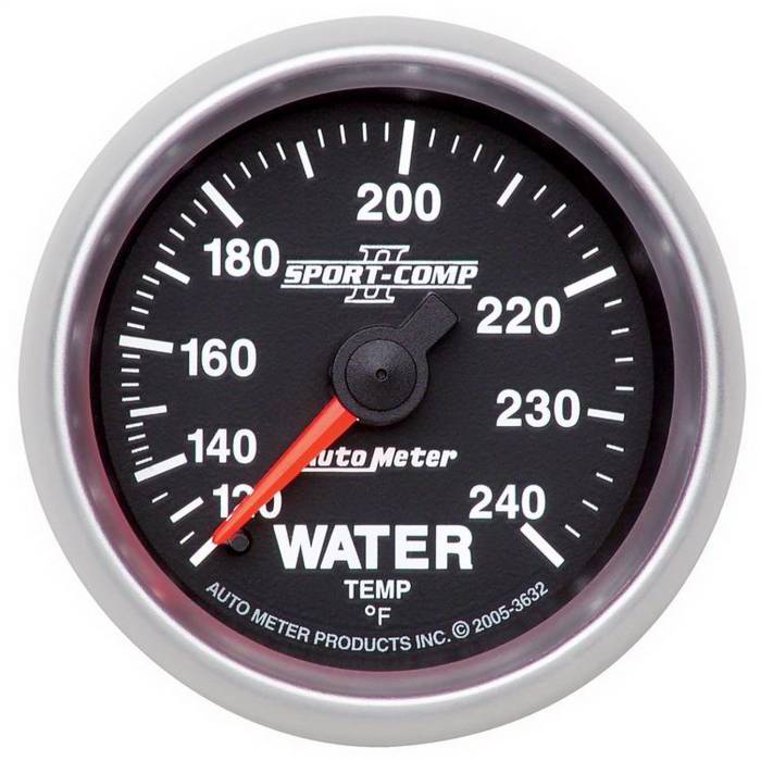 AutoMeter - AutoMeter Sport-Comp II Mechanical Water Temperature Gauge 3632