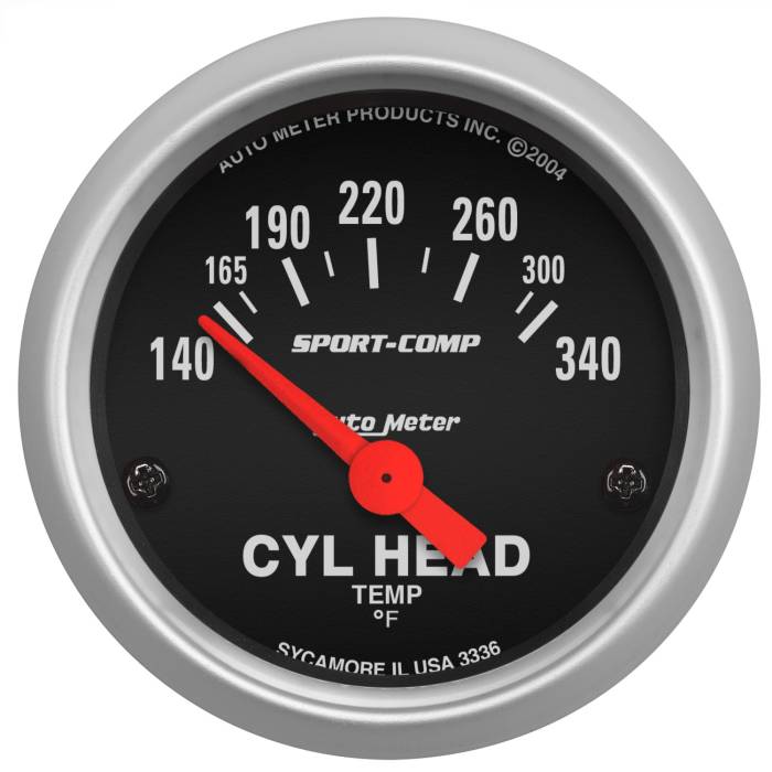 AutoMeter - AutoMeter Sport-Comp Electric Cylinder Head Temperature Gauge 3336