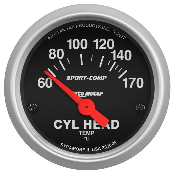 AutoMeter - AutoMeter Sport-Comp Electric Cylinder Head Temperature Gauge 3336-M