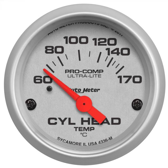 AutoMeter - AutoMeter Ultra-Lite Electric Cylinder Head Temperature Gauge 4336-M