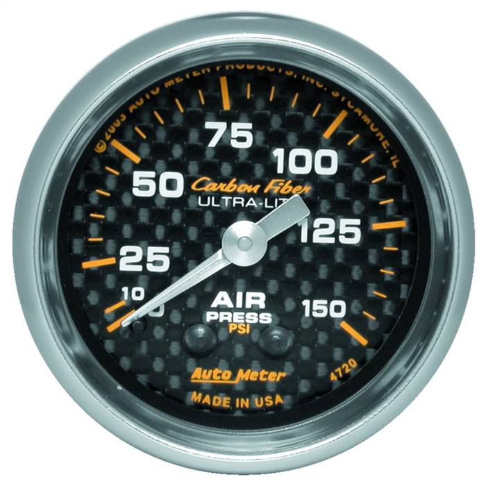 AutoMeter - AutoMeter Carbon Fiber Mechanical Air Pressure Gauge 4720