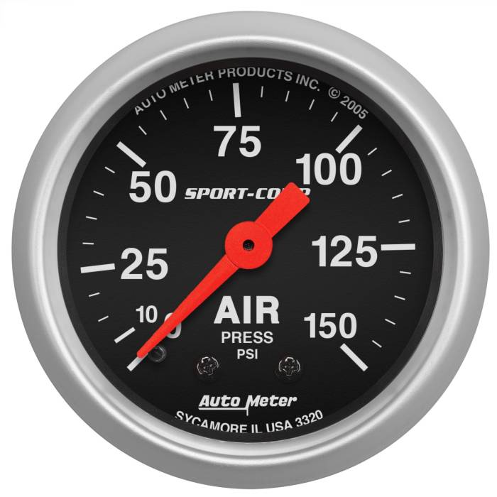 AutoMeter - AutoMeter Sport-Comp Mechanical Air Pressure Gauge 3320