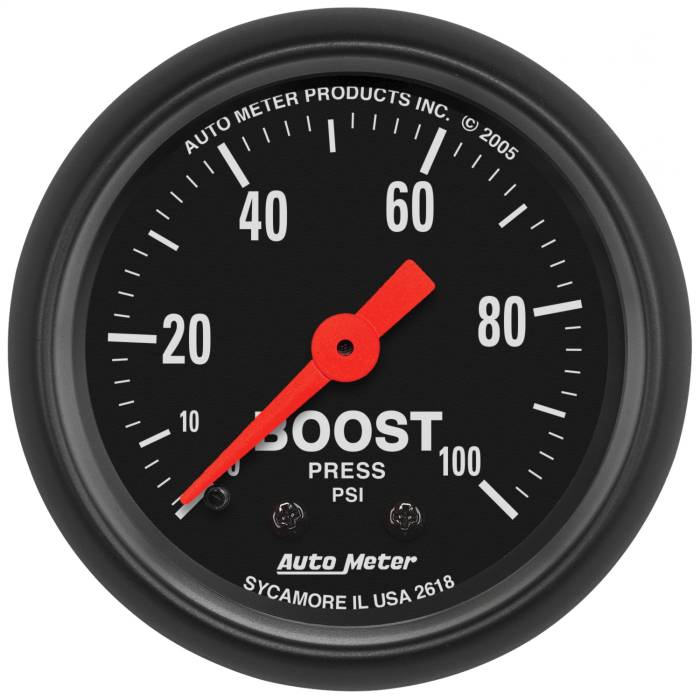 AutoMeter - AutoMeter Z-Series Mechanical Boost Gauge 2618